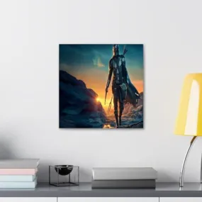 GADGETS WRAP Canvas Gallery Wrap Framed for Home Office Studio Living Room Decoration (10x10inch) - The Mandalorian