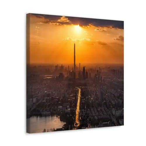 GADGETS WRAP Canvas Gallery Wrap Framed for Home Office Studio Living Room Decoration (10x10inch) - Tianjin City China