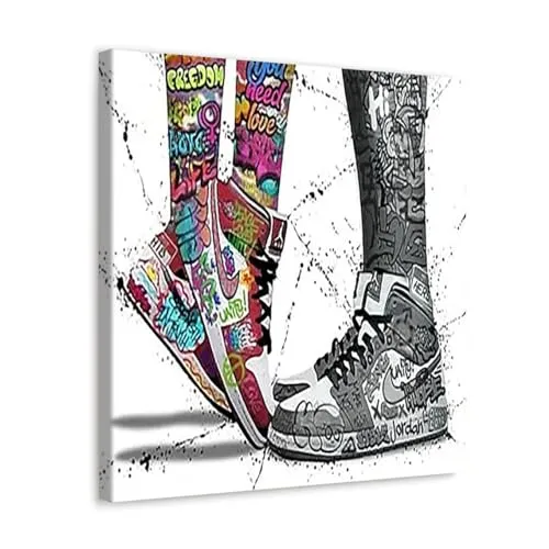 GADGETS WRAP Canvas Gallery Wrap Framed for Home Office Studio Living Room Decoration (10x10inch) - Tippy Toes