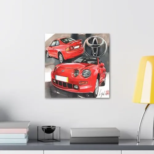 GADGETS WRAP Canvas Gallery Wrap Framed for Home Office Studio Living Room Decoration (10x10inch) - Toyota Celica