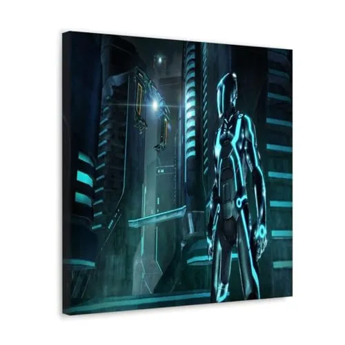 GADGETS WRAP Canvas Gallery Wrap Framed for Home Office Studio Living Room Decoration (10x10inch) - Tron 2