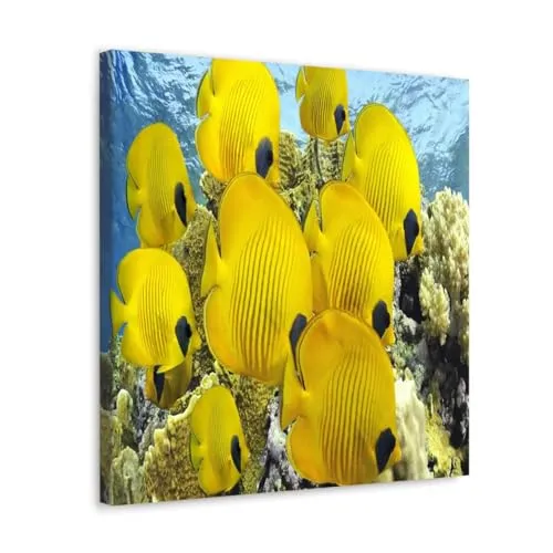 GADGETS WRAP Canvas Gallery Wrap Framed for Home Office Studio Living Room Decoration (10x10inch) - Underwater 3