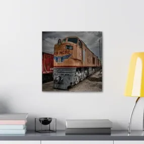 GADGETS WRAP Canvas Gallery Wrap Framed for Home Office Studio Living Room Decoration (10x10inch) - Union Pacific Engine Print