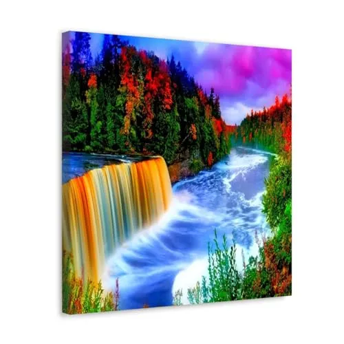 GADGETS WRAP Canvas Gallery Wrap Framed for Home Office Studio Living Room Decoration (10x10inch) - Valley