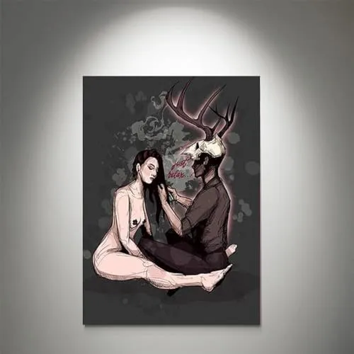 GADGETS WRAP Canvas Gallery Wrap Framed for Home Office Studio Living Room Decoration (11x14inch) - Deer Daddy Series 6 Aftercare IV