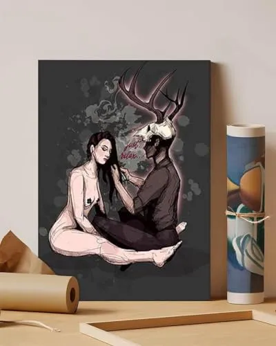 GADGETS WRAP Canvas Gallery Wrap Framed for Home Office Studio Living Room Decoration (11x14inch) - Deer Daddy Series 6 Aftercare IV