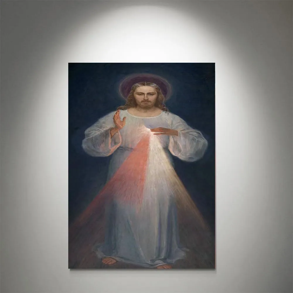 GADGETS WRAP Canvas Gallery Wrap Framed for Home Office Studio Living Room Decoration (11x14inch) - Divine Mercy