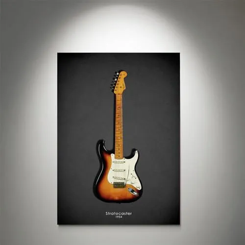 GADGETS WRAP Canvas Gallery Wrap Framed for Home Office Studio Living Room Decoration (11x14inch) - Fender Stratocaster 54