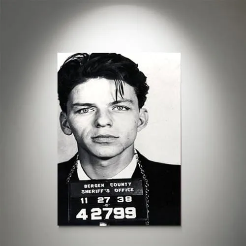 GADGETS WRAP Canvas Gallery Wrap Framed for Home Office Studio Living Room Decoration (11x14inch) - Frank Sinatra Mug Shot Vertical