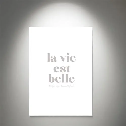 GADGETS WRAP Canvas Gallery Wrap Framed for Home Office Studio Living Room Decoration (11x14inch) - La Vie Est Belle (2)