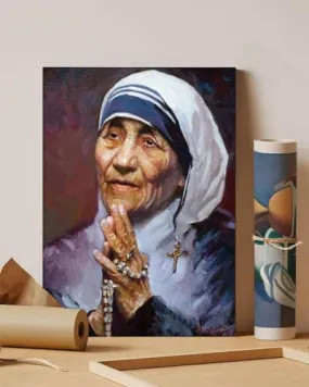 GADGETS WRAP Canvas Gallery Wrap Framed for Home Office Studio Living Room Decoration (11x14inch) - Mother Teresa