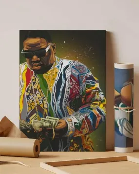 GADGETS WRAP Canvas Gallery Wrap Framed for Home Office Studio Living Room Decoration (11x14inch) - Notorious Big #2