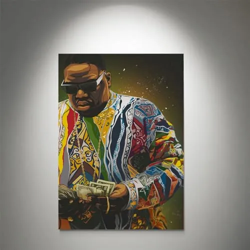 GADGETS WRAP Canvas Gallery Wrap Framed for Home Office Studio Living Room Decoration (11x14inch) - Notorious Big #2