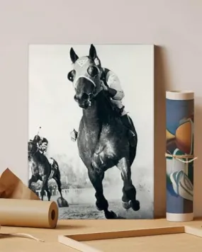 GADGETS WRAP Canvas Gallery Wrap Framed for Home Office Studio Living Room Decoration (11x14inch) - Seabiscuit Horse Racing #3