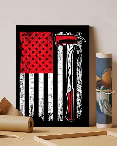 GADGETS WRAP Canvas Gallery Wrap Framed for Home Office Studio Living Room Decoration (11x14inch) - Usa Flag American