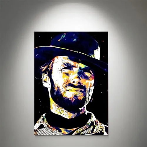 GADGETS WRAP Canvas Gallery Wrap Framed for Home Office Studio Living Room Decoration (11x17inch) - Clint Eastwood (3)