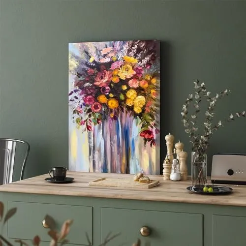 GADGETS WRAP Canvas Gallery Wrap Framed for Home Office Studio Living Room Decoration (11x17inch) - Dazzling Bouquet