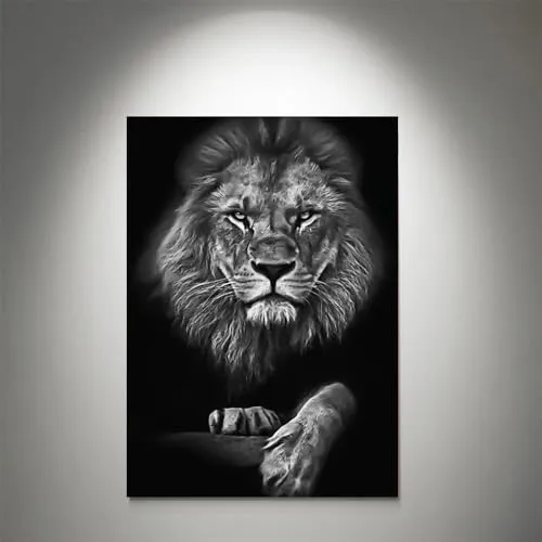 GADGETS WRAP Canvas Gallery Wrap Framed for Home Office Studio Living Room Decoration (11x17inch) - GOLDEN EYED LION