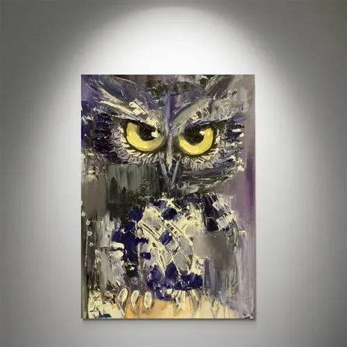 GADGETS WRAP Canvas Gallery Wrap Framed for Home Office Studio Living Room Decoration (11x17inch) - Owl Portrait