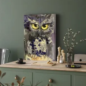 GADGETS WRAP Canvas Gallery Wrap Framed for Home Office Studio Living Room Decoration (11x17inch) - Owl Portrait