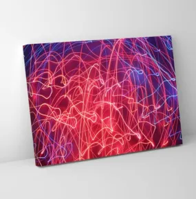 GADGETS WRAP Canvas Gallery Wrap Framed for Home Office Studio Living Room Decoration (11x9inch) - Glowing Strokes