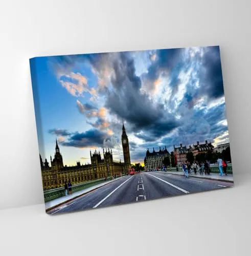 GADGETS WRAP Canvas Gallery Wrap Framed for Home Office Studio Living Room Decoration (11x9inch) - London Road