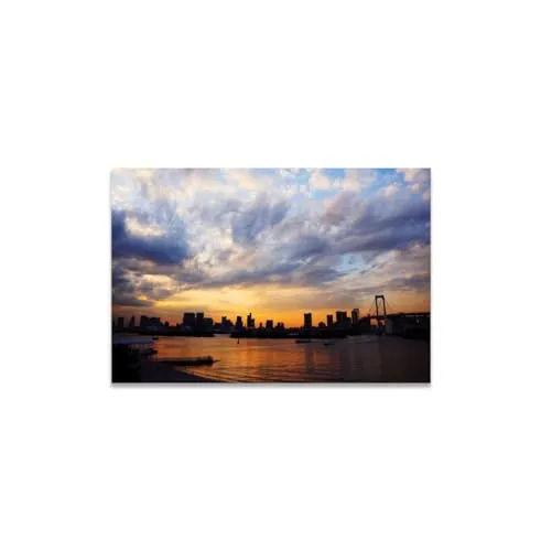 GADGETS WRAP Canvas Gallery Wrap Framed for Home Office Studio Living Room Decoration (11x9inch) - Modern Sunset (2)