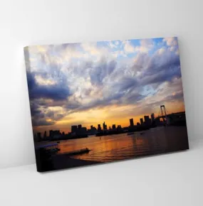 GADGETS WRAP Canvas Gallery Wrap Framed for Home Office Studio Living Room Decoration (11x9inch) - Modern Sunset (2)