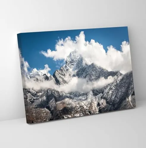 GADGETS WRAP Canvas Gallery Wrap Framed for Home Office Studio Living Room Decoration (11x9inch) - Mount Everest Himalaya Mountains