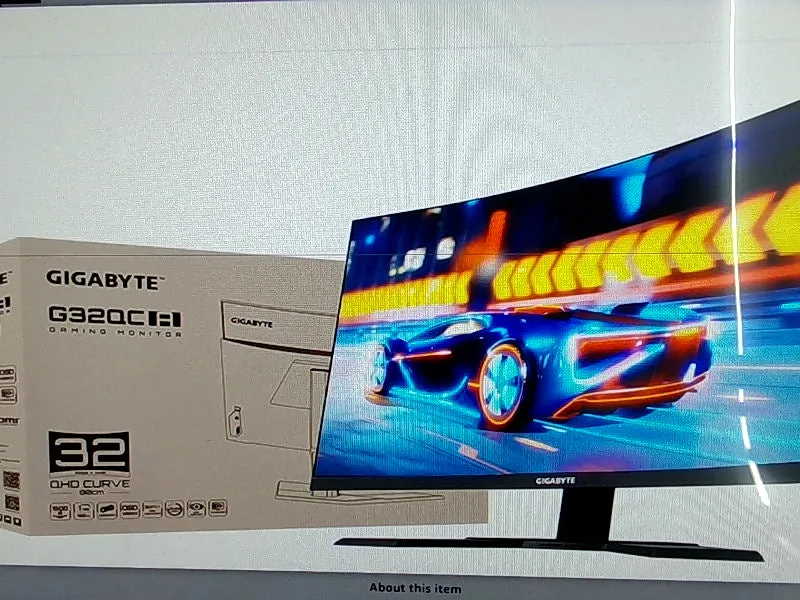 Gigabyte 32 Inch Qhd Curved Gaming Monitor 165hz 1ms Freesync