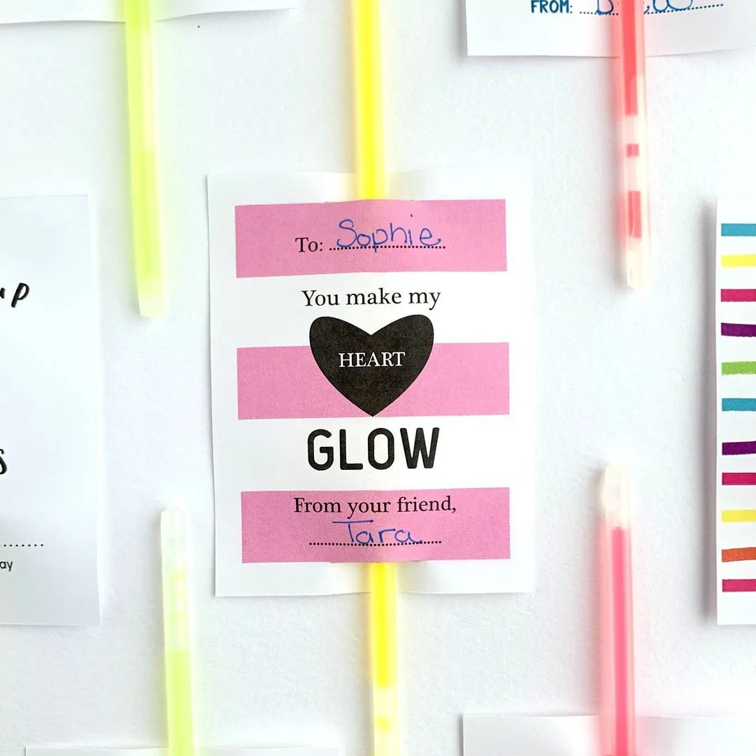 Glow Stick Valentine Printable