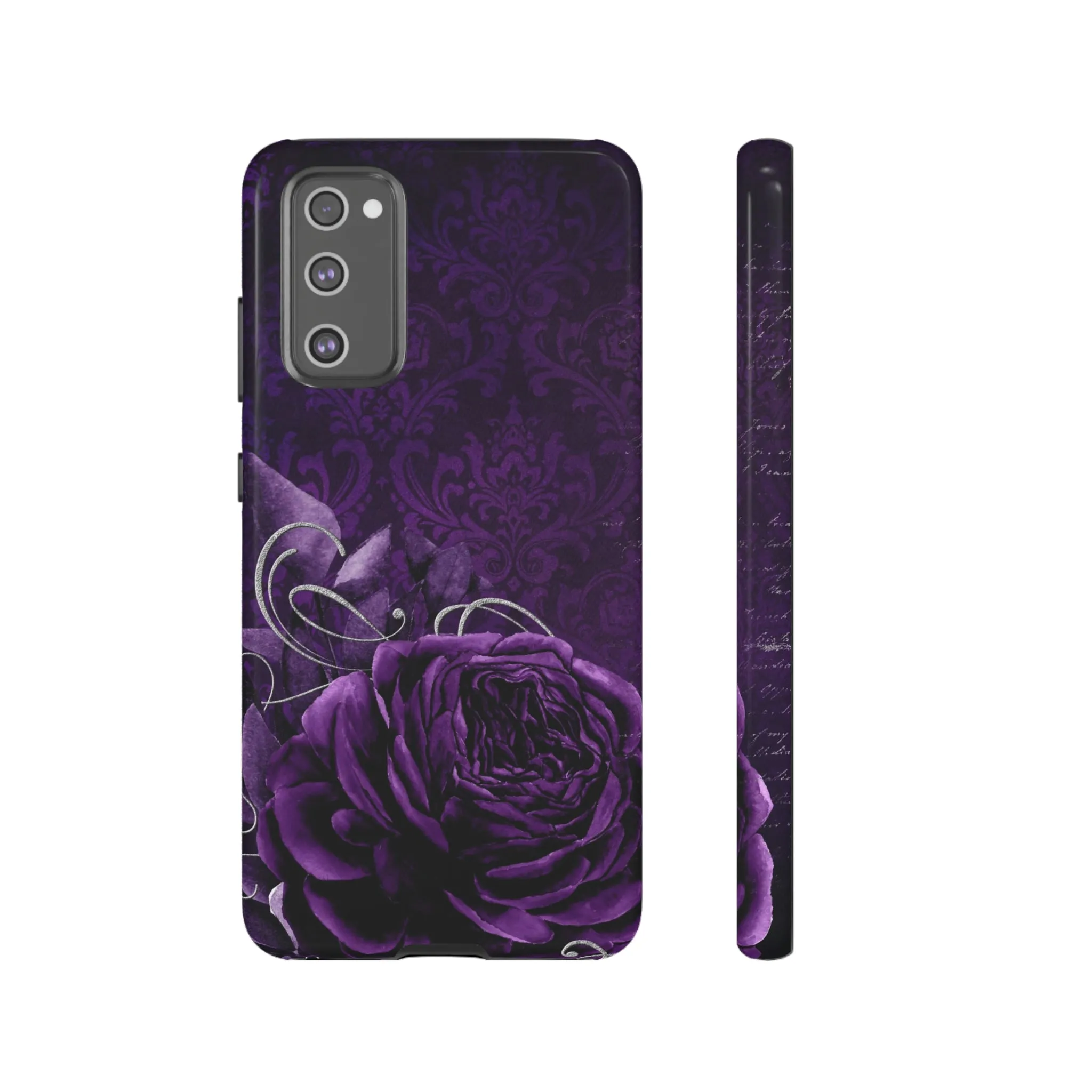 Gothic Purple Rose Tough Cell Phone Cases