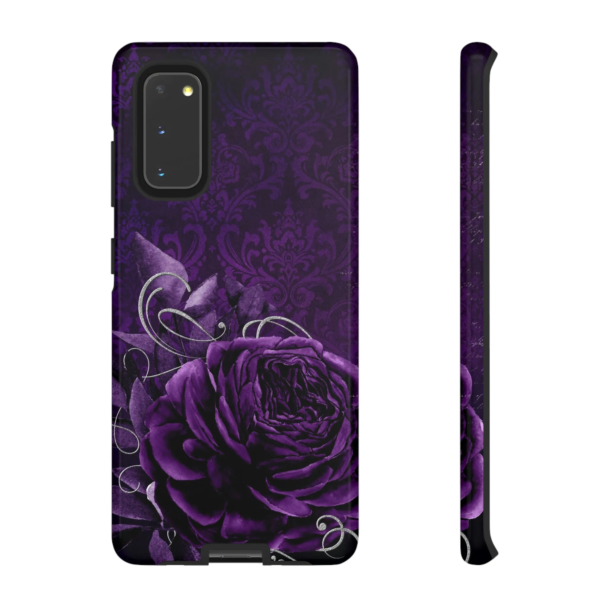 Gothic Purple Rose Tough Cell Phone Cases