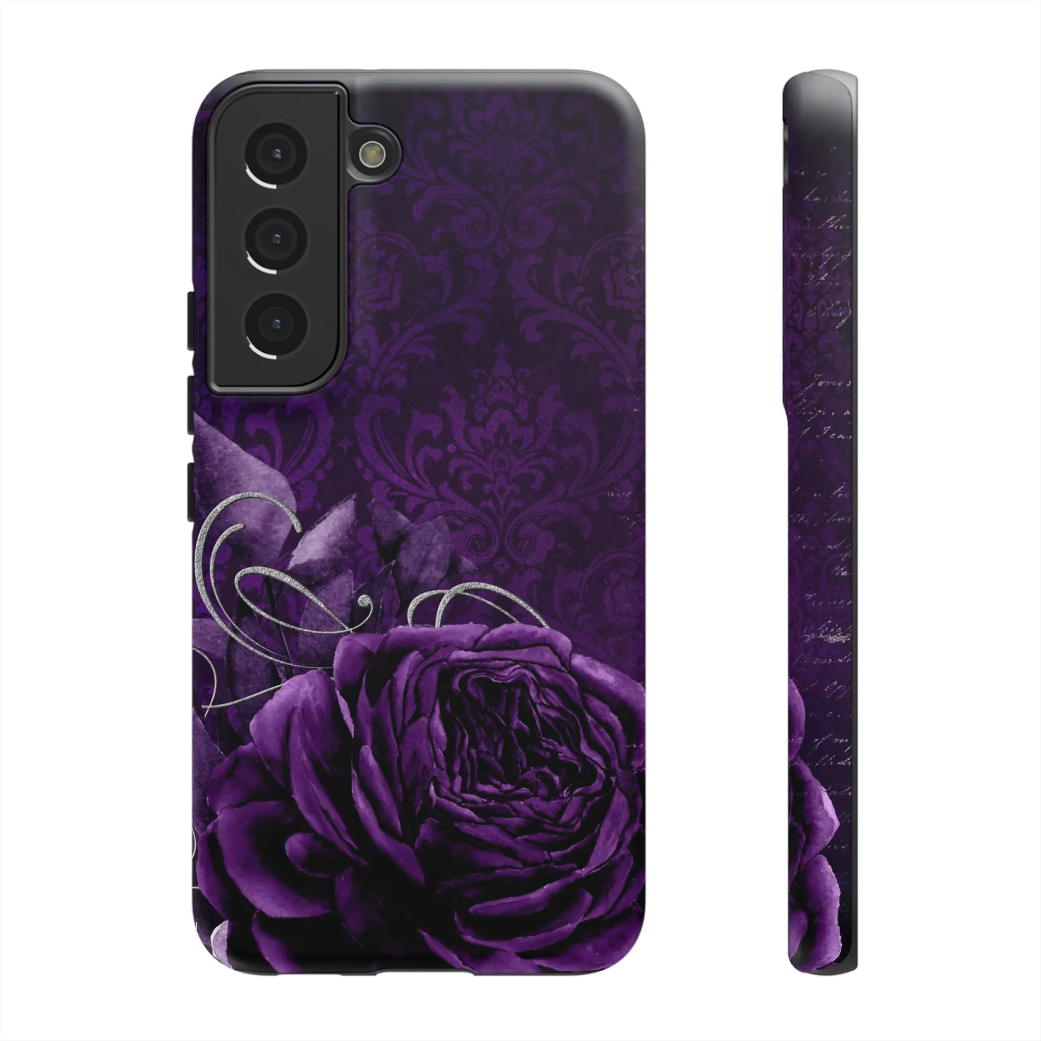 Gothic Purple Rose Tough Cell Phone Cases