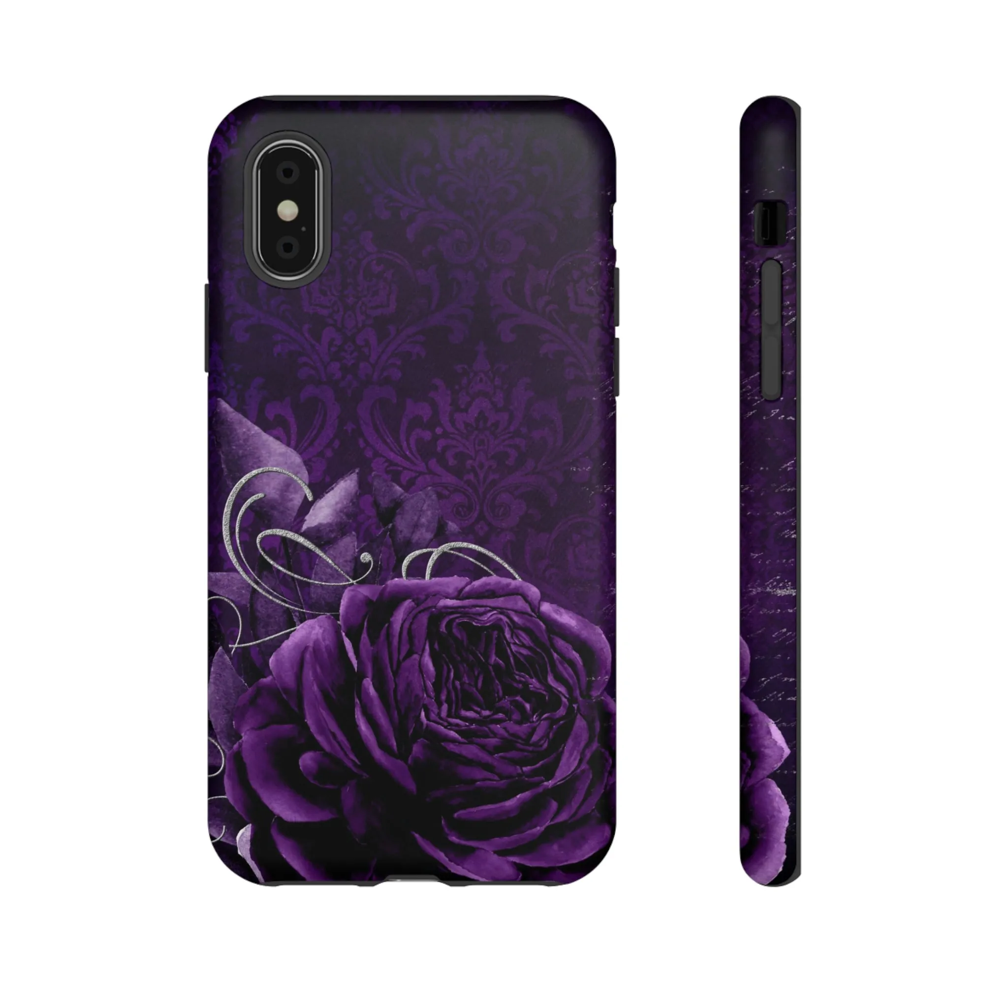 Gothic Purple Rose Tough Cell Phone Cases