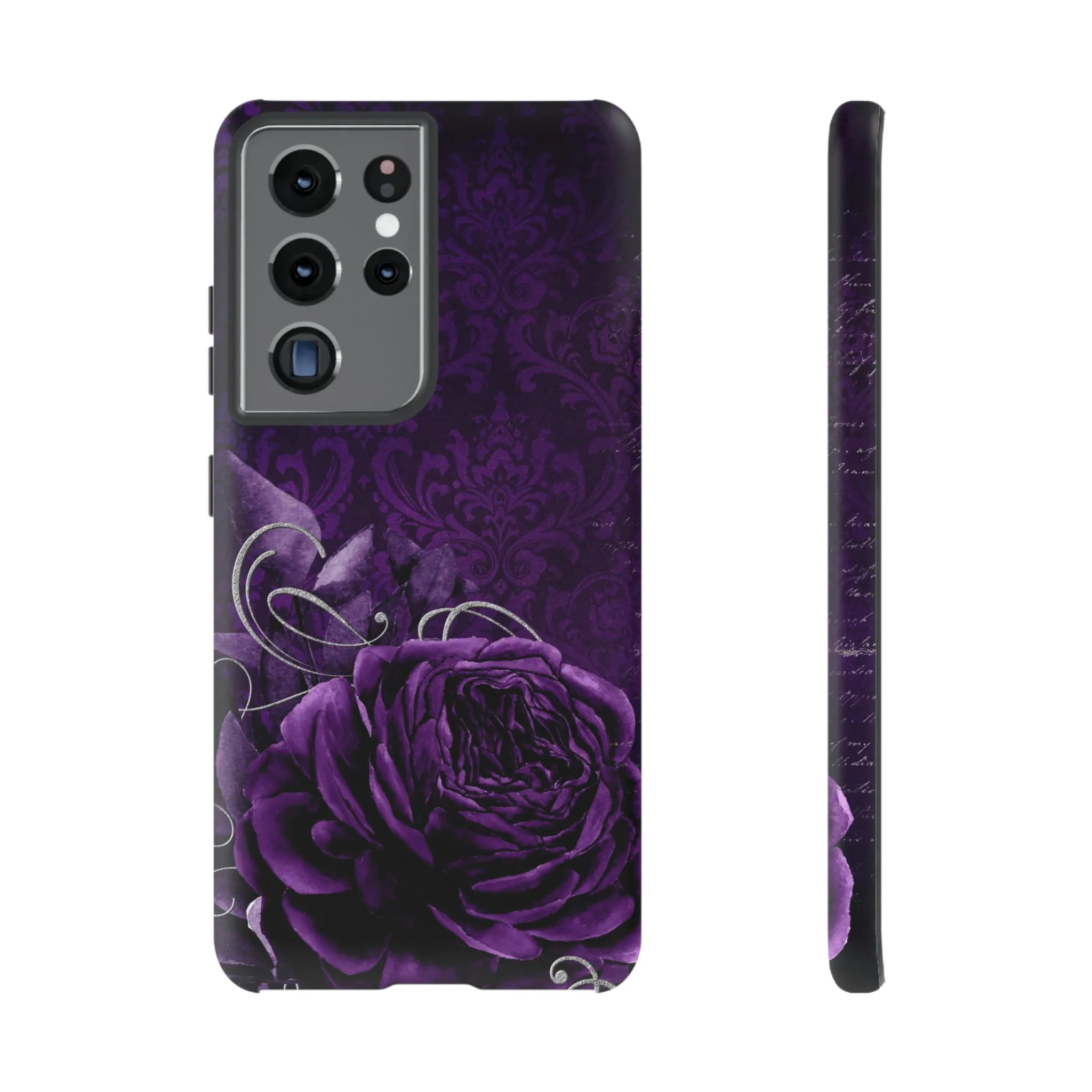 Gothic Purple Rose Tough Cell Phone Cases