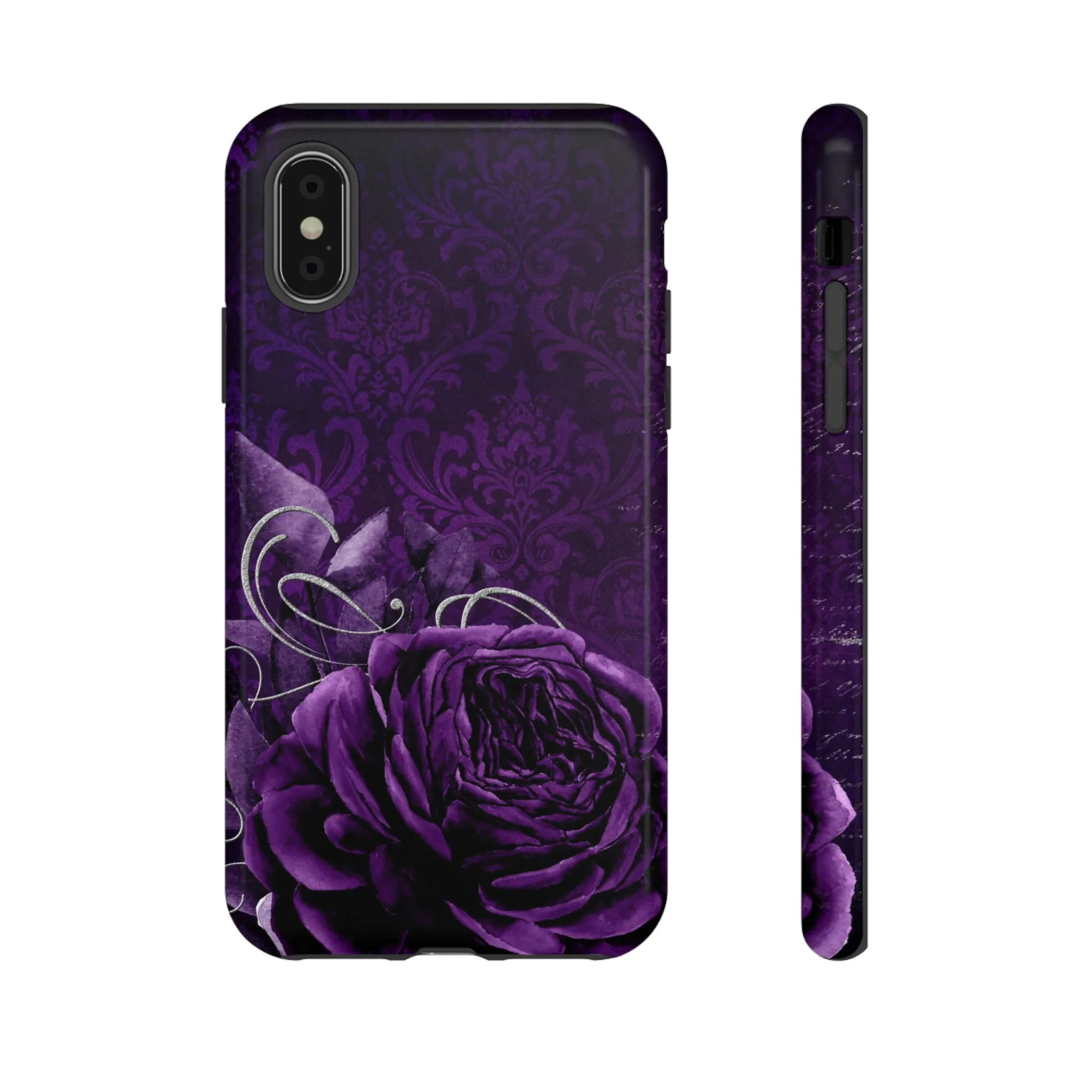 Gothic Purple Rose Tough Cell Phone Cases