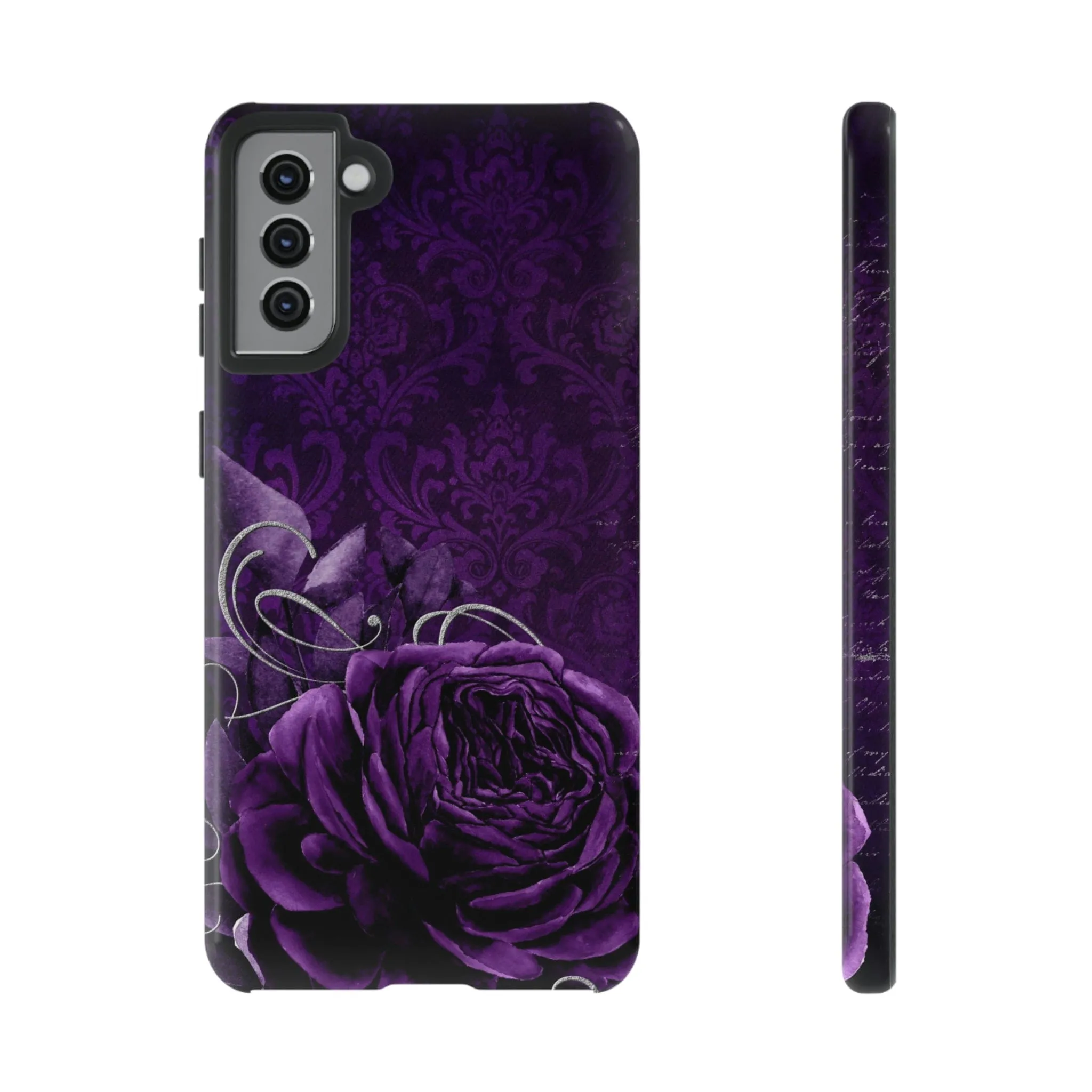 Gothic Purple Rose Tough Cell Phone Cases