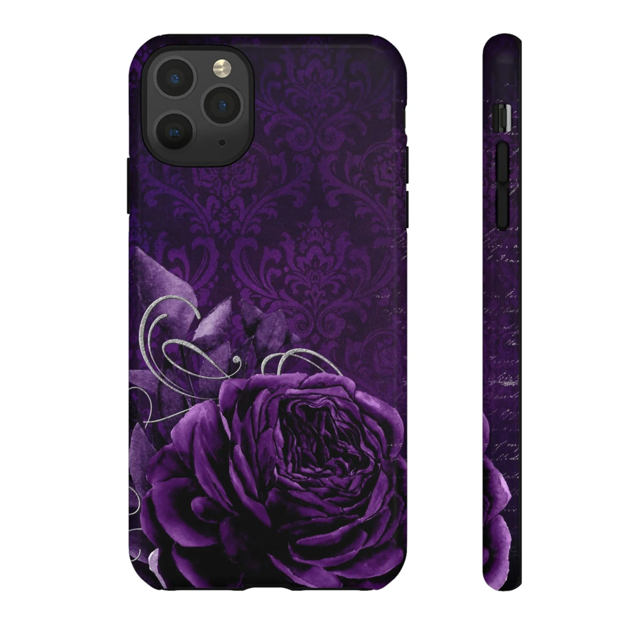 Gothic Purple Rose Tough Cell Phone Cases