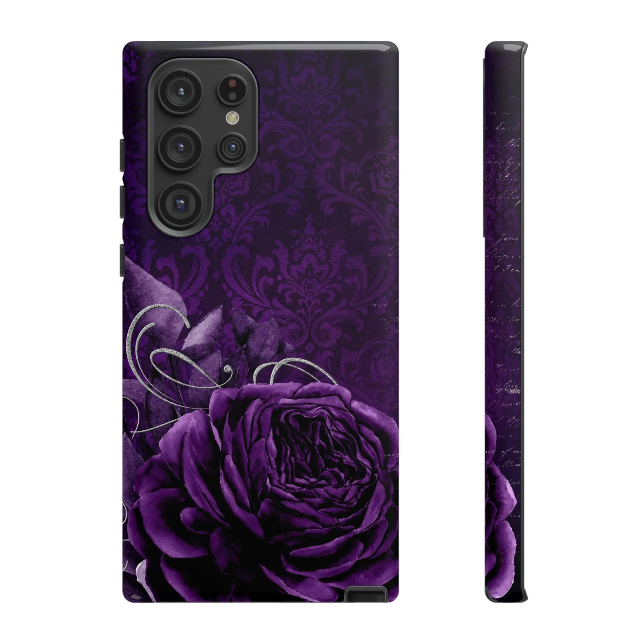 Gothic Purple Rose Tough Cell Phone Cases