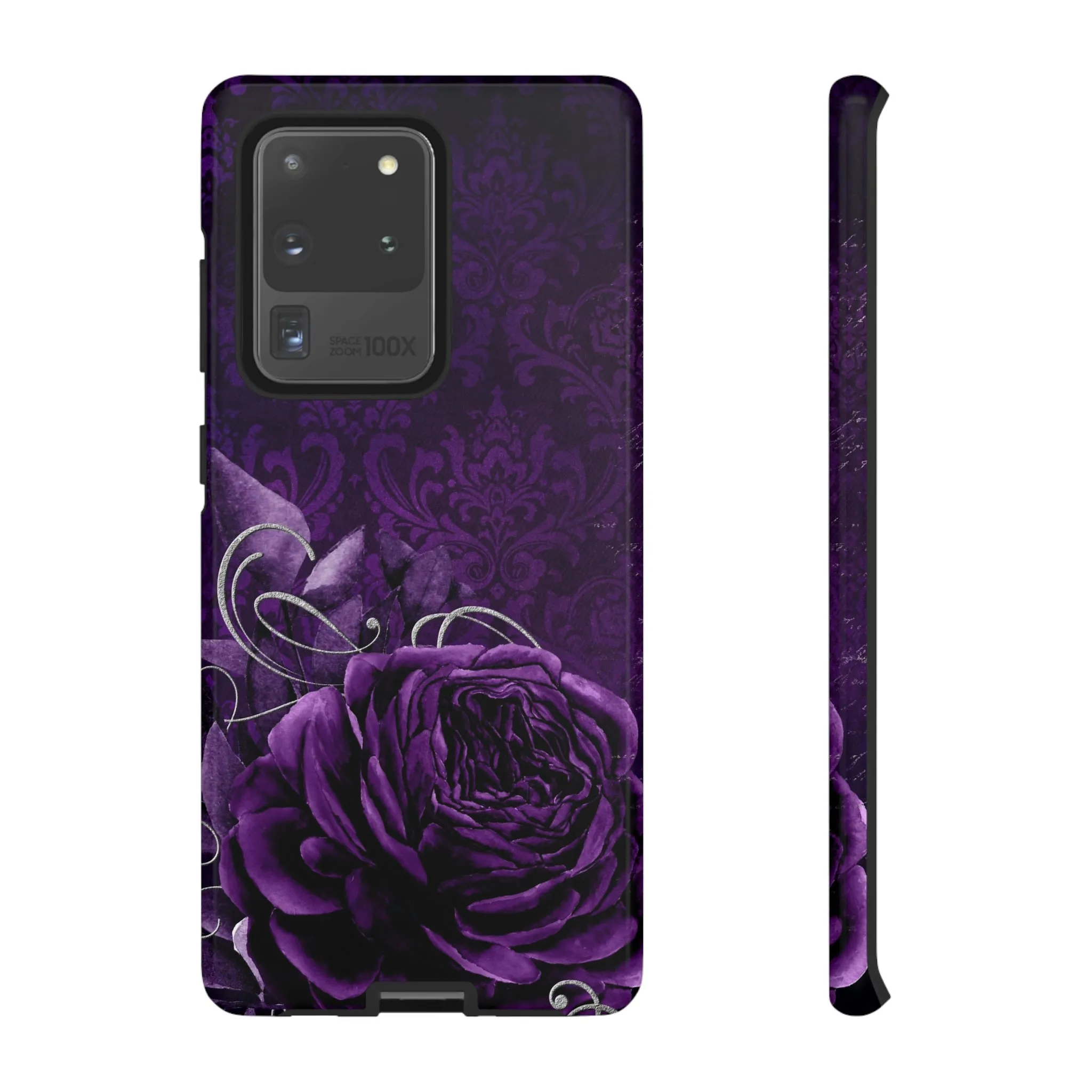 Gothic Purple Rose Tough Cell Phone Cases