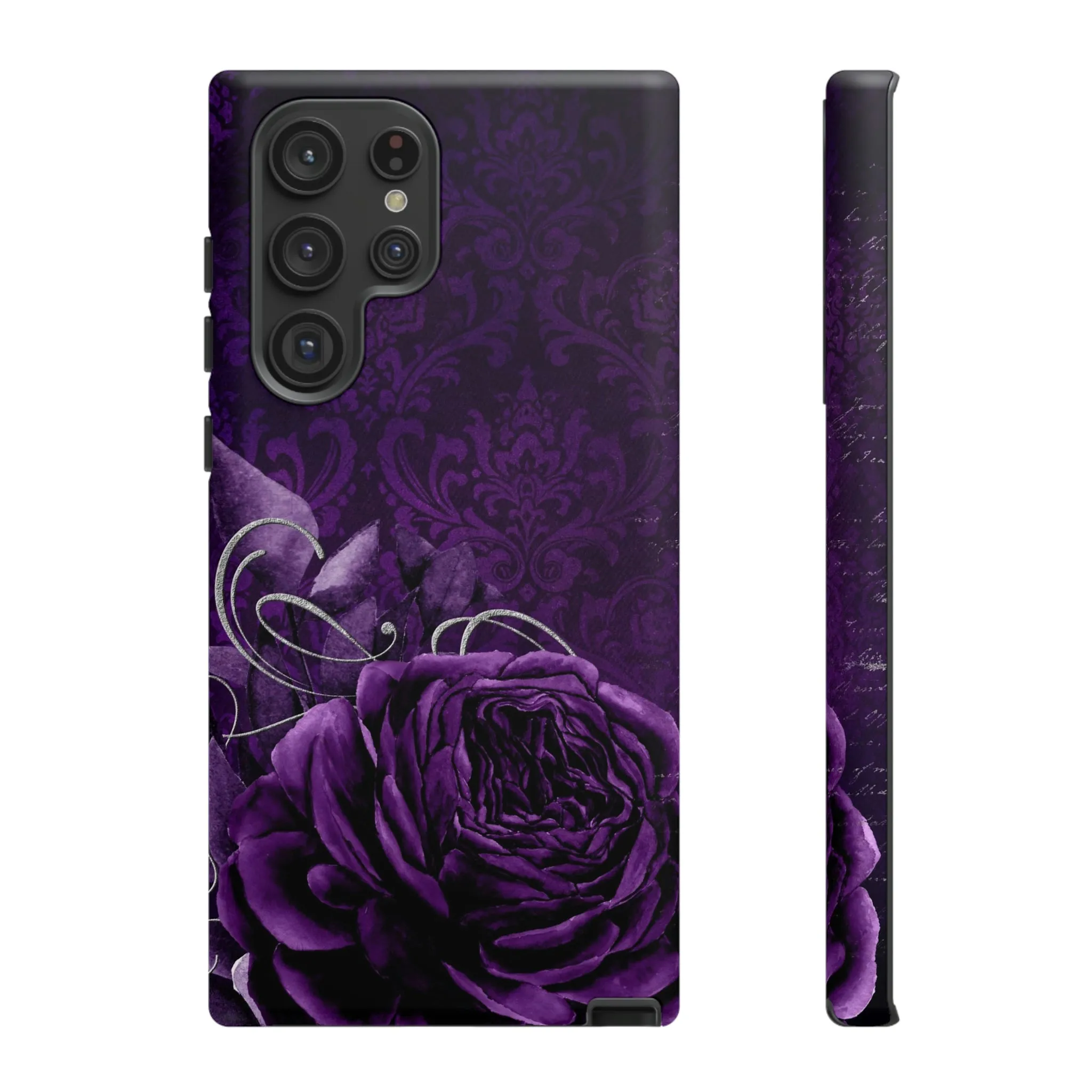 Gothic Purple Rose Tough Cell Phone Cases