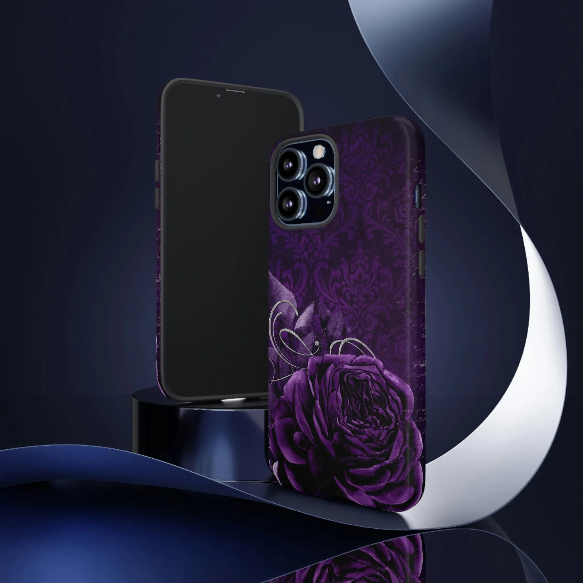 Gothic Purple Rose Tough Cell Phone Cases