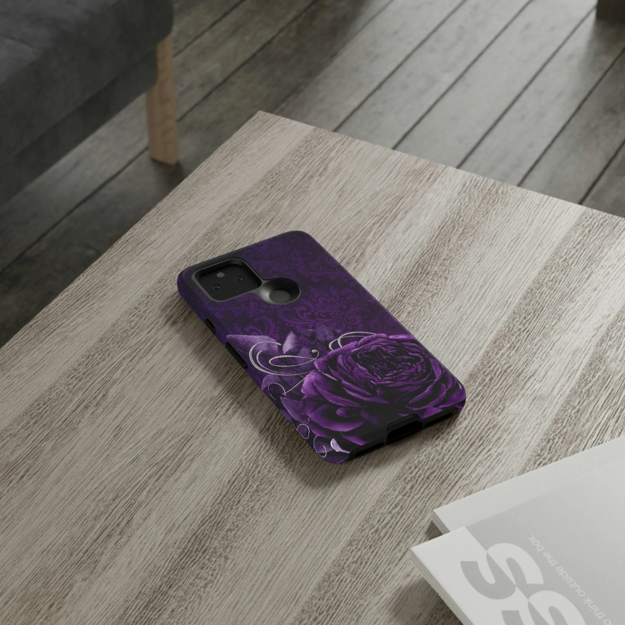 Gothic Purple Rose Tough Cell Phone Cases