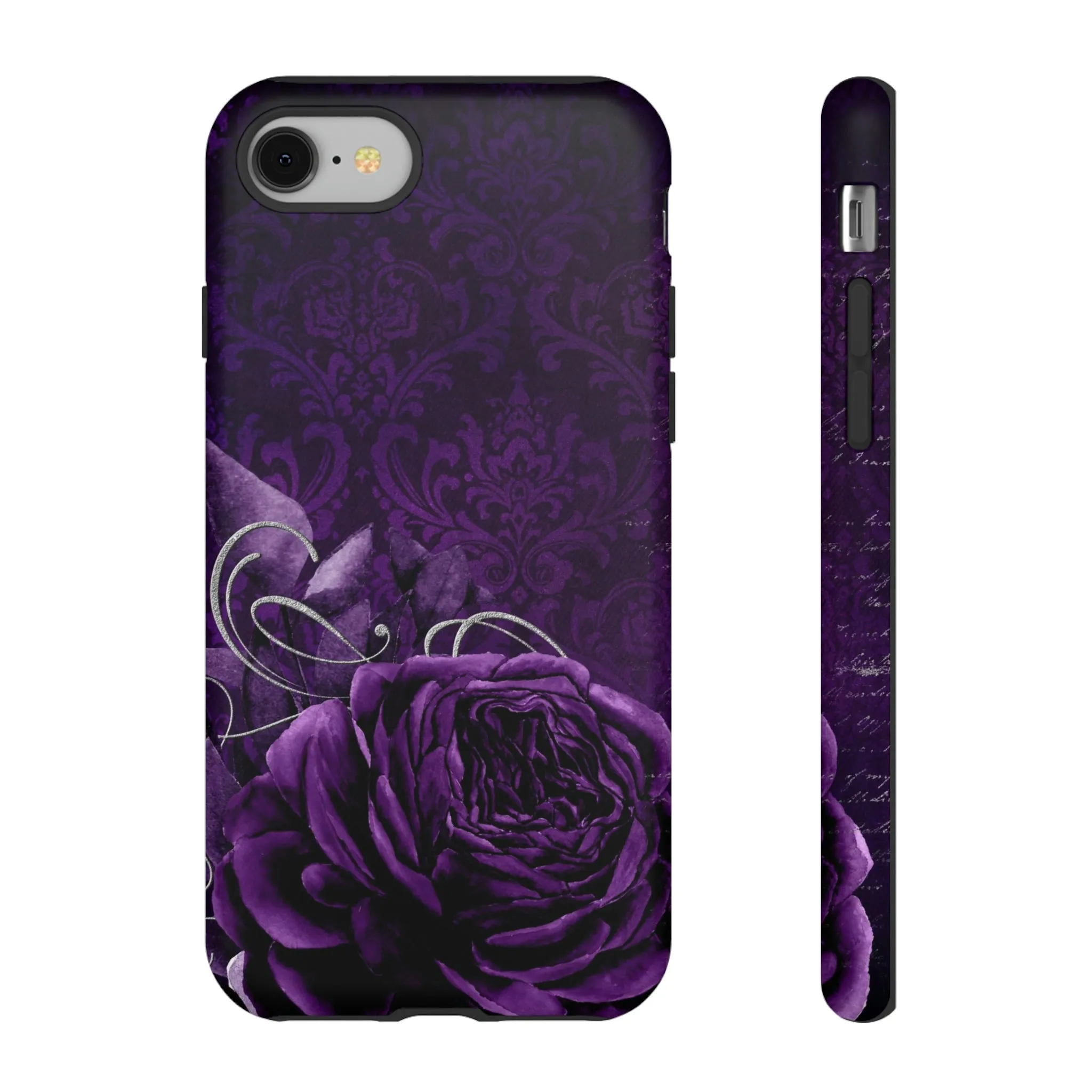 Gothic Purple Rose Tough Cell Phone Cases