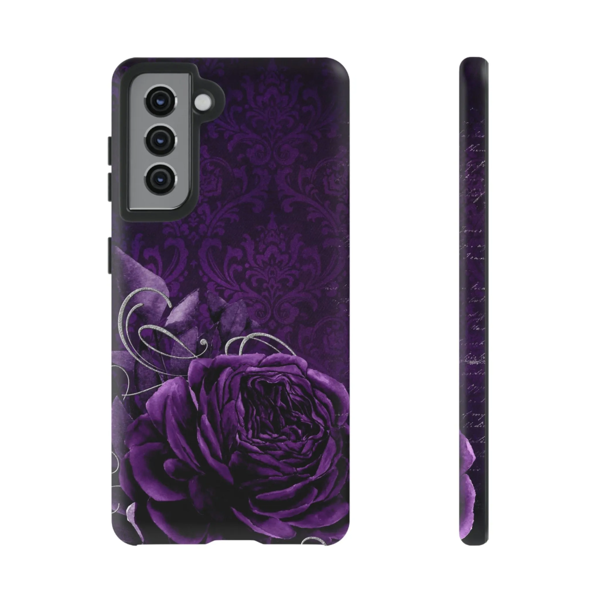 Gothic Purple Rose Tough Cell Phone Cases