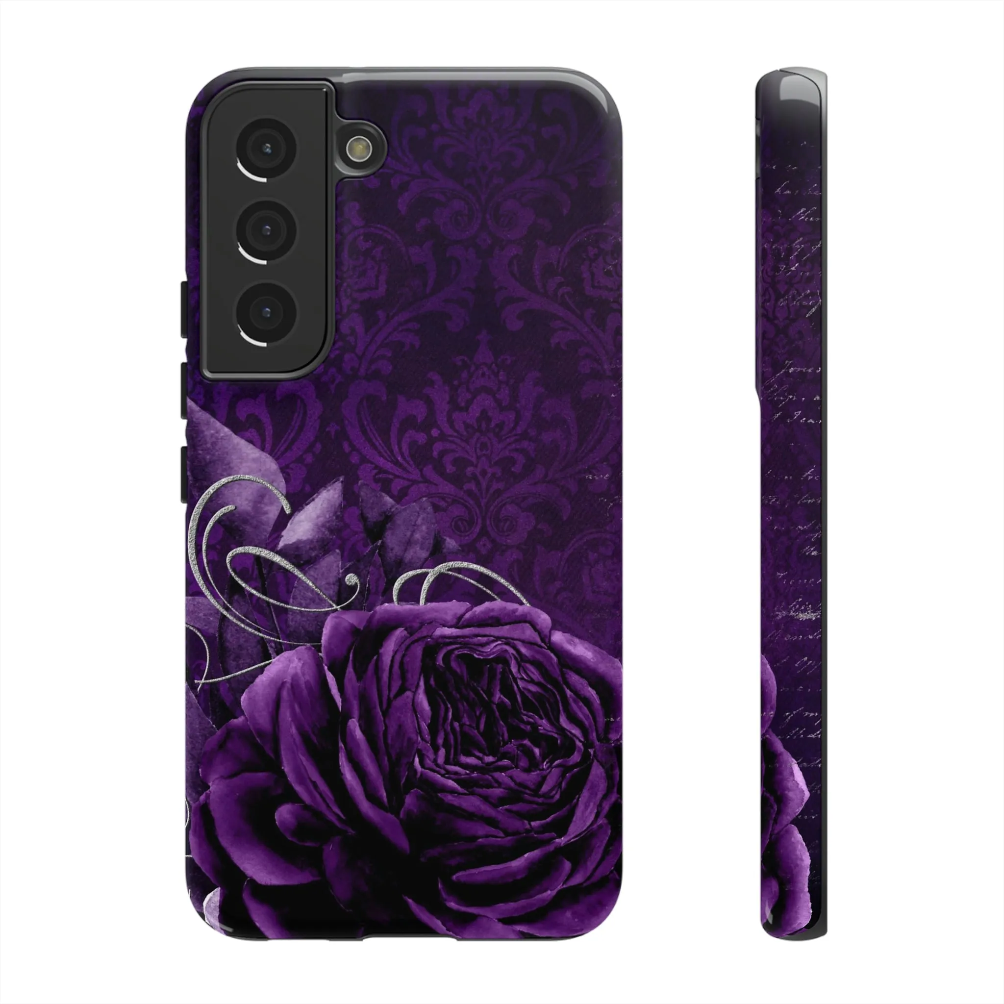 Gothic Purple Rose Tough Cell Phone Cases