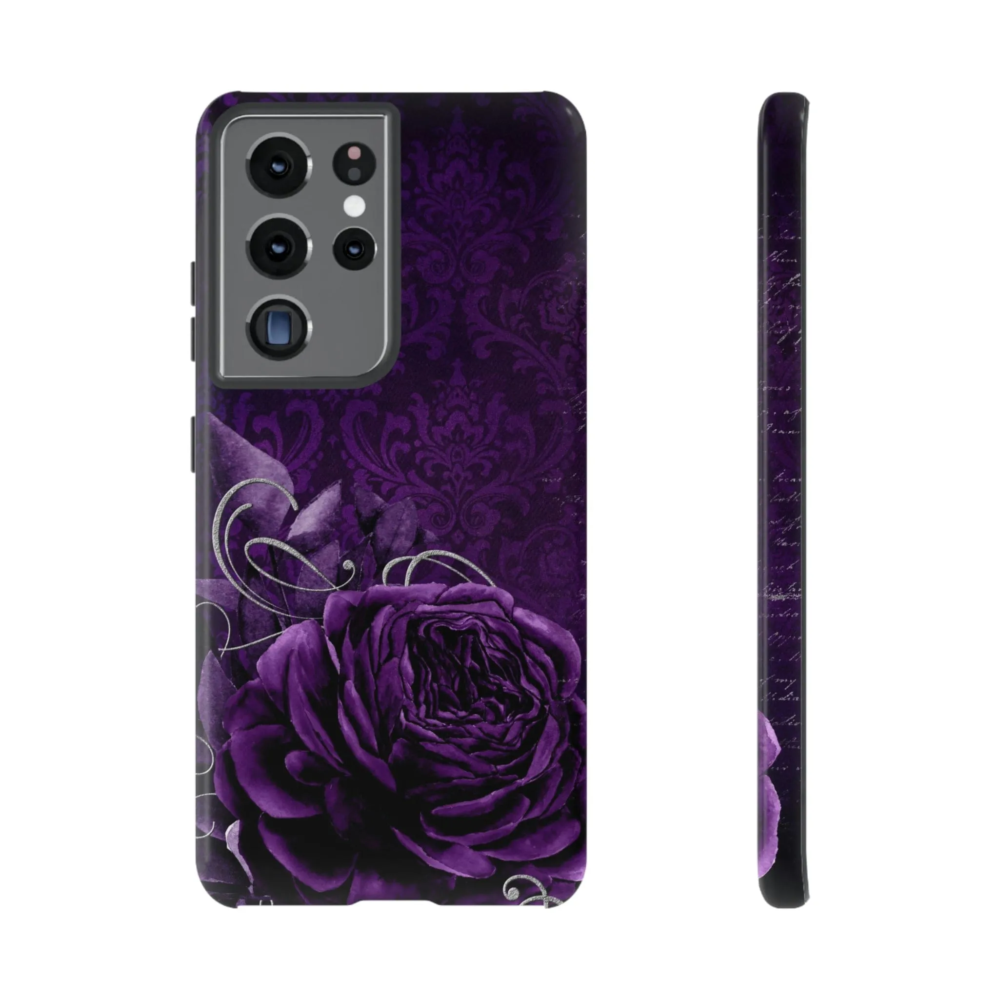 Gothic Purple Rose Tough Cell Phone Cases