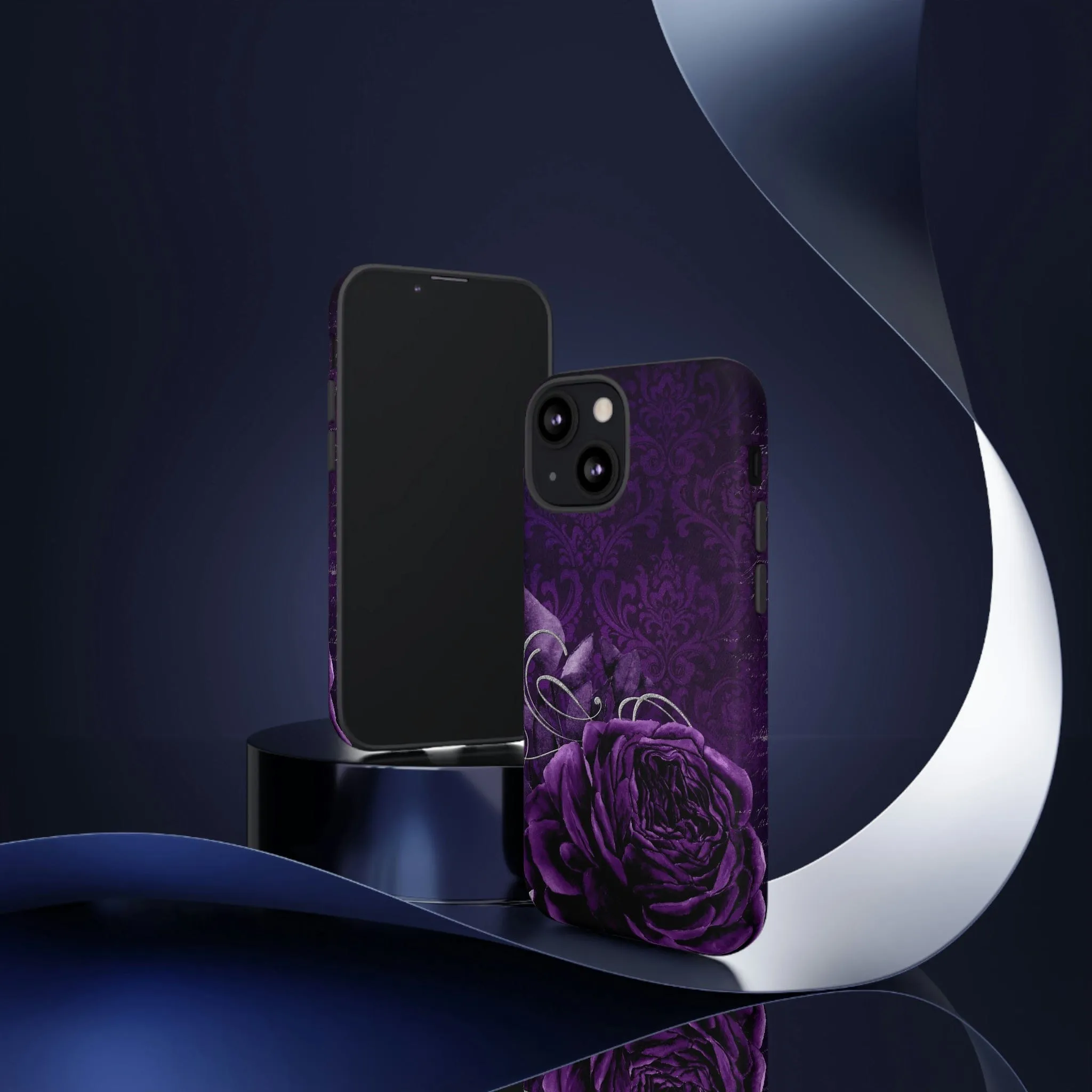 Gothic Purple Rose Tough Cell Phone Cases