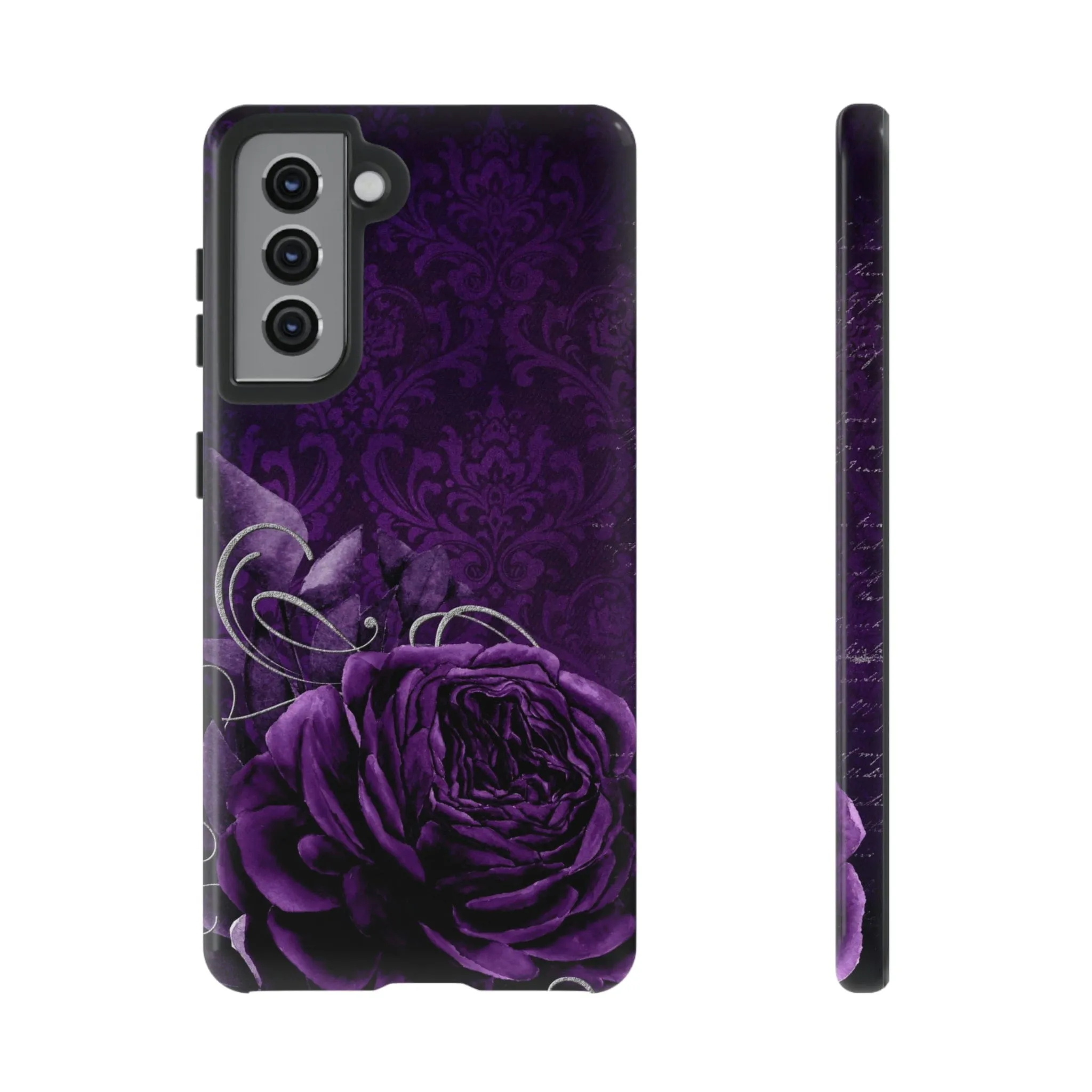 Gothic Purple Rose Tough Cell Phone Cases